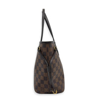 Neverfull Tote Bag PM Ebene in Coated Canvas, Gold hardware