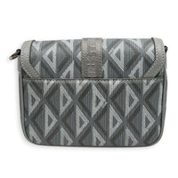Hit The Road Grey Crossbody Bag in Coated Canvas, Mixed hardware
