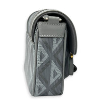 Hit The Road Grey Crossbody Bag in Coated Canvas, Mixed hardware