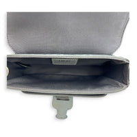 Hit The Road Grey Crossbody Bag in Coated Canvas, Mixed hardware