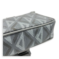 Hit The Road Grey Crossbody Bag in Coated Canvas, Mixed hardware