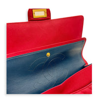 2.55 Shoulder Bag Medium Dark Red / Burgundy in Lambskin, Gold hardware