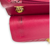 2.55 Shoulder Bag Medium Dark Red / Burgundy in Lambskin, Gold hardware