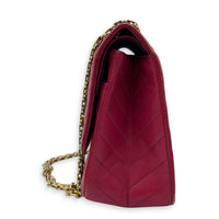2.55 Shoulder Bag Medium Dark Red / Burgundy in Lambskin, Gold hardware