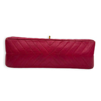 2.55 Shoulder Bag Medium Dark Red / Burgundy in Lambskin, Gold hardware
