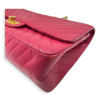 2.55 Shoulder Bag Medium Dark Red / Burgundy in Lambskin, Gold hardware