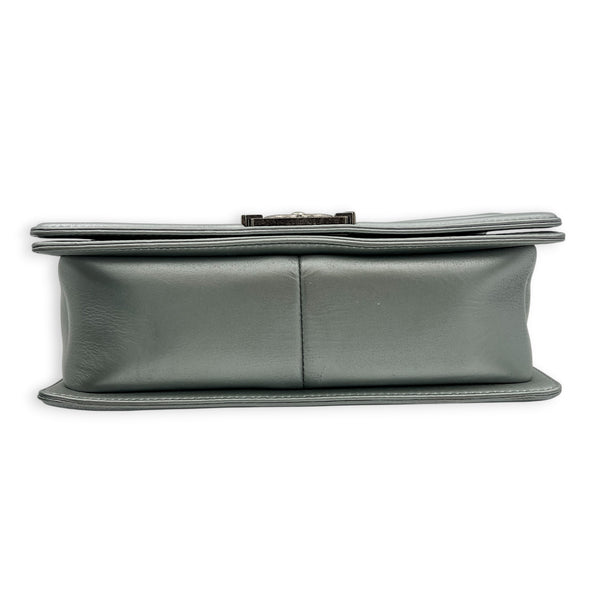 Boy Medium Metallic Silver (recolored) Shoulder Bag in Lambskin, Ruthenium hardware