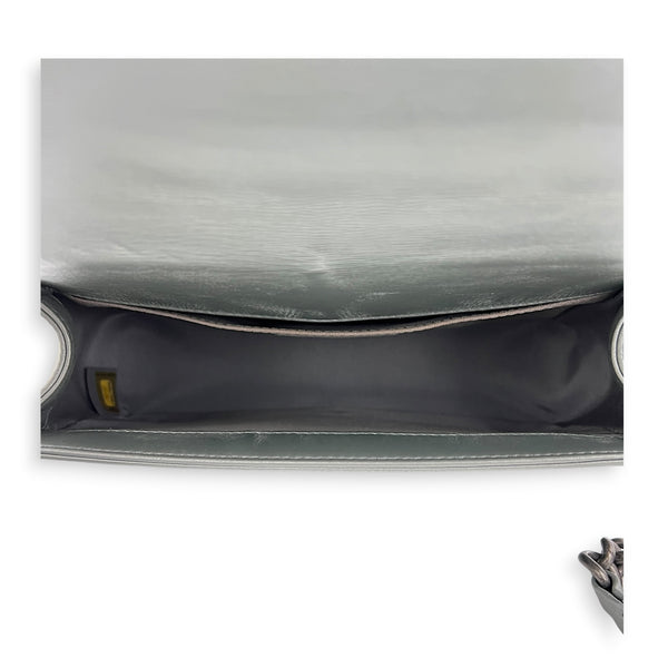 Boy Medium Metallic Silver (recolored) Shoulder Bag in Lambskin, Ruthenium hardware