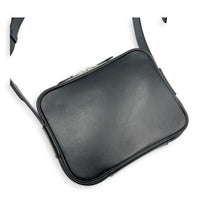 Etriviere Noir Messenger in Evergrain Calfskin, Palladium hardware