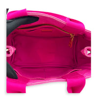 Canapa Small Pink Tote Bag in Canvas, Gold hardware