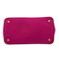 Canapa Small Pink Tote Bag in Canvas, Gold hardware