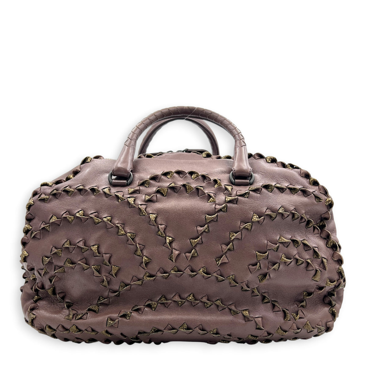 San Marco Top Handle Bag Purple in Calfskin