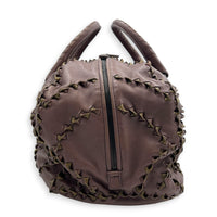 San Marco Top Handle Bag Purple in Calfskin