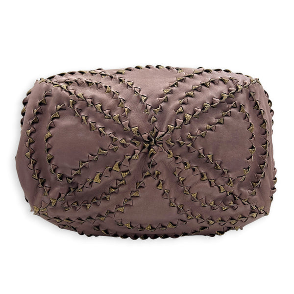 San Marco Top Handle Bag Purple in Calfskin