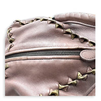 San Marco Top Handle Bag Purple in Calfskin