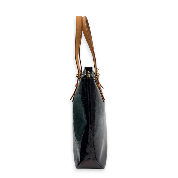 Brentwood Red Top Handle Bag in Patent Leather, Gold hardware
