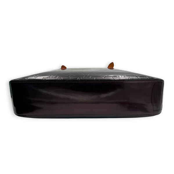 Brentwood Red Top Handle Bag in Patent Leather, Gold hardware