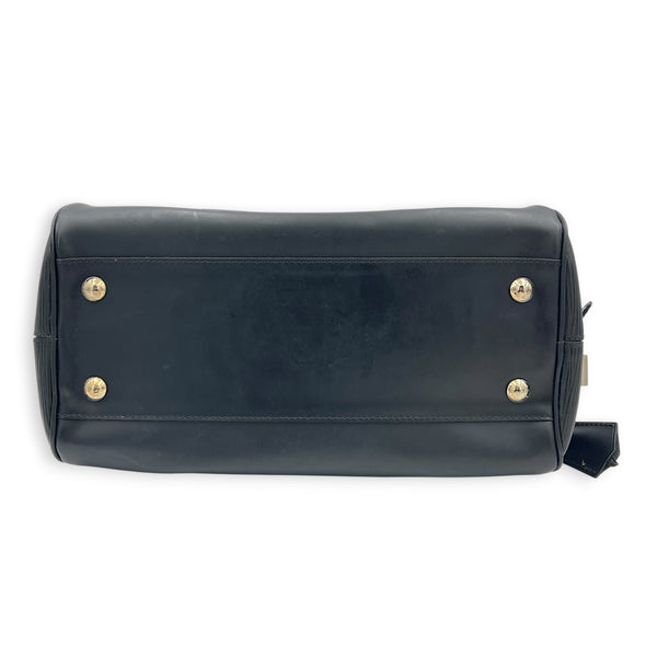Montaigne Bowling  Top Handle Bag Black in Epi Leather