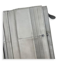 Intrecciato Grey Wallet in Lambskin, Ruthenium hardware