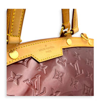 Brea MM Red Top Handle Bag in Vernis, Gold hardware