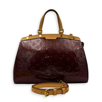 Brea MM Red Top Handle Bag in Vernis, Gold hardware
