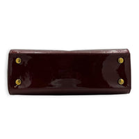 Brea MM Red Top Handle Bag in Vernis, Gold hardware
