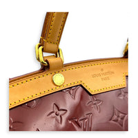 Brea MM Red Top Handle Bag in Vernis, Gold hardware