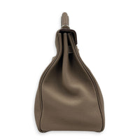 Kelly Maxi 42 Etoupe Top Handle Bag in Togo, Palladium hardware