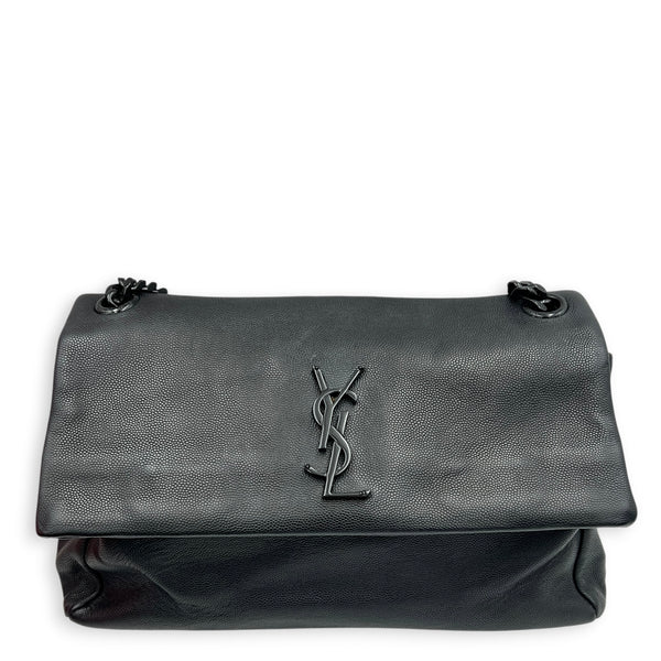 Hollywood Shoulder Bag Black in Calfskin, Monochrome hardware
