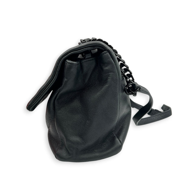 Hollywood Shoulder Bag Black in Calfskin, Monochrome hardware