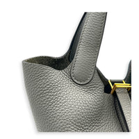 Picotin 18 Gris Meyer Top Handle Bag in Clemence, Gold hardware