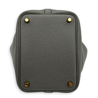 Picotin 18 Gris Meyer Top Handle Bag in Clemence, Gold hardware