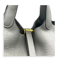 Picotin 18 Gris Meyer Top Handle Bag in Clemence, Gold hardware