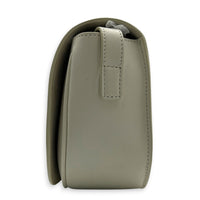 Folco Optic White Crossbody Bag in Calfskin, Gold hardware