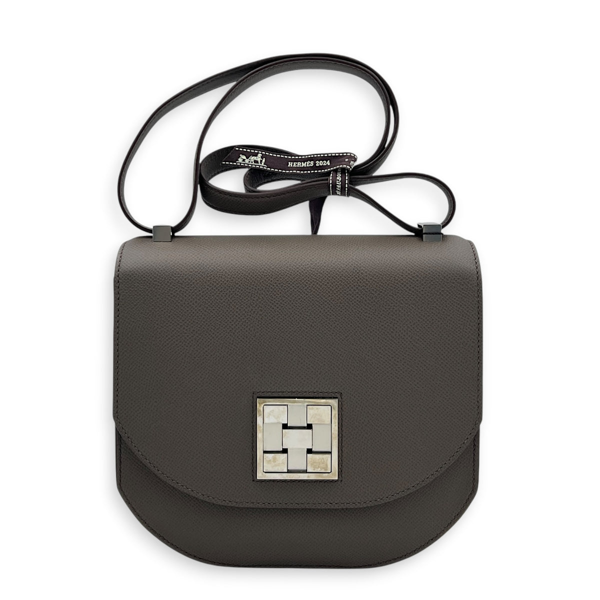 Mosaique Au 24 21 Etain Shoulder Bag in Epsom, Palladium hardware