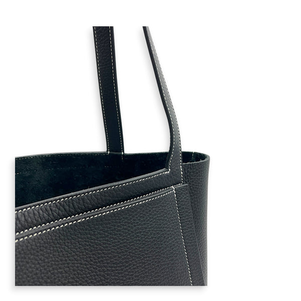 Cabasellier 31 Black Tote Bag in Clemence