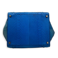 Phantom Tote Bag Large Blue in Python Leather, Silver hardware