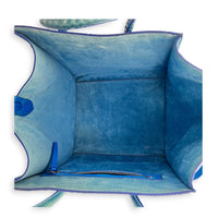 Phantom Tote Bag Large Blue in Python Leather, Silver hardware