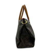 Pallas Shoulder Bag MM Brown in Monogram Coated Canvas, Gold hardware