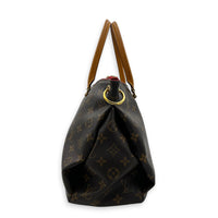 Pallas Shoulder Bag MM Brown in Monogram Coated Canvas, Gold hardware