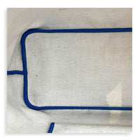 Artois MM Bleu Tote Bag in Coated Canvas, Silver hardware