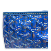 Artois MM Bleu Tote Bag in Coated Canvas, Silver hardware