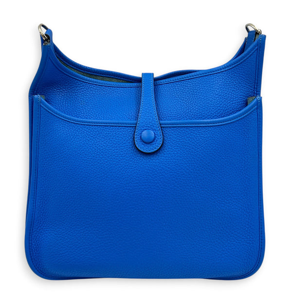 Evelyne III Bleu Hydra Crossbody Bag in Clemence, Palladium hardware