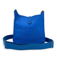 Evelyne III Bleu Hydra Crossbody Bag in Clemence, Palladium hardware