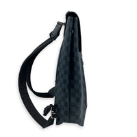 Newport Blue Damier Cobalt Backpack in Coated Canvas, Silver hardware