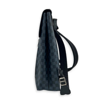 Newport Blue Damier Cobalt Backpack in Coated Canvas, Silver hardware