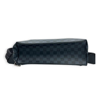 Newport Blue Damier Cobalt Backpack in Coated Canvas, Silver hardware