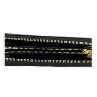 Cassandre Wallet Long Noir in Caviar Leather, Gold hardware