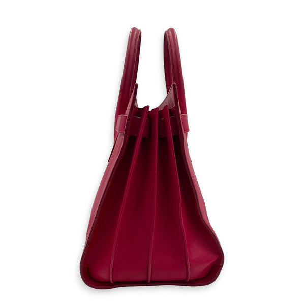 Sac de Jour Top Handle Bag Medium Rouge Eros in Calfskin, Gold hardware