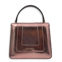 Serpenti Forever Top Handle Bag Metallic Pink in Patent Leather, Gold hardware
